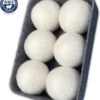 ANATURES Wollen XL Drogerballen 6 Stuks In Opbergmand – Herbruikbare Droogballen Wasdroger – Nieuw Zeelands RWS Schaapswol - Wasdrogerballen Duurzaam – Natuurlijke Wasverzachter