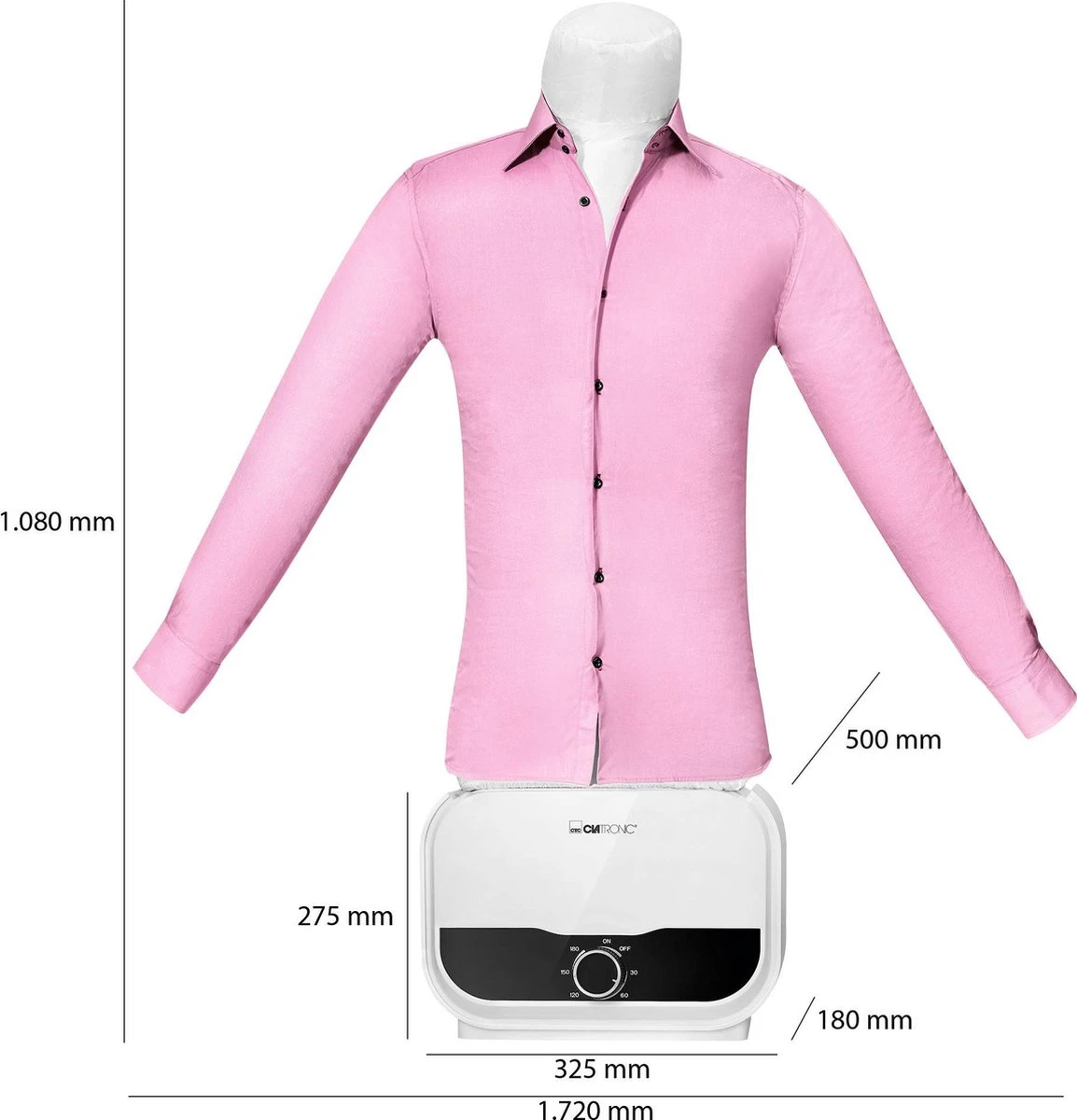 Clatronic HBB 3734 -Hemden-/blouse- En Broekstrijksysteem - Drogen En Strijken In één Stap 10 Clatronic HBB 3734 -Hemden-/blouse- En Broekstrijksysteem - Drogen En Strijken In één Stap - Afbeelding 8