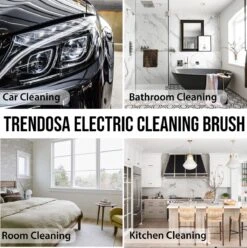 Trendosa Elektrische Schoonmaakborstel - Elektrische Schrobborstel - Poetsmachine - Handborstel - Scrubber- De Badkamer/Keuken/Auto- Roze 16 Trendosa Elektrische Schoonmaakborstel - Elektrische Schrobborstel - Poetsmachine - Handborstel - Scrubber- De Badkamer/Keuken/Auto- Roze -Dagelijkse Benodigdheden 1196x1200 4