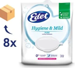 Alternative view of Edet Pure Vochtig Toiletpapier - 8 X 40 Stuks - Halfjaar Voorraad