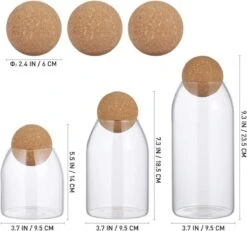Igoods Helderglazen - Voorraadpot Met Kurkbal - Thee- En Koffiebus Met Bolvormig Houten Deksel - Voedselblikken - Keukenopslag - Opslagpotten 12 Igoods Helderglazen - Voorraadpot Met Kurkbal - Thee- En Koffiebus Met Bolvormig Houten Deksel - Voedselblikken - Keukenopslag - Opslagpotten -Dagelijkse Benodigdheden 1200x1121 5