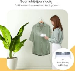 Alternative view of Goliving Kledingstomer - Handstomer Voor Kleding/textiel/stof - Stoomstrijkijzer - Handstoomreiniger - Handstomer - Opvouwbaar - Incl. Reis-etui - Wit