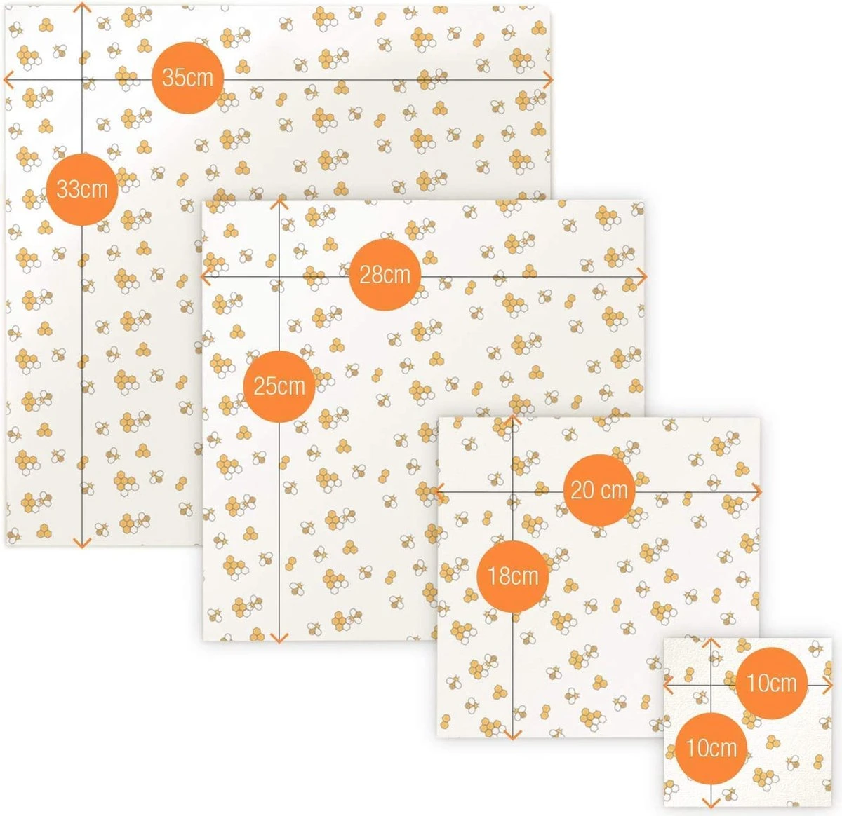 Amazy Bijenwasdoekjes (Set Van 7) - Gemaakt Van 100% Natuurlijke Bijenwas | Duurzaam Alternatief Voor Huishoudfolie En Aluminiumfolie - Voor Fruit, Groenten, Brood, Kaas En Ander Voedsel | Gecertificeerd 7 Amazy Bijenwasdoekjes (Set Van 7) - Gemaakt Van 100% Natuurlijke Bijenwas | Duurzaam Alternatief Voor Huishoudfolie En Aluminiumfolie - Voor Fruit, Groenten, Brood, Kaas En Ander Voedsel | Gecertificeerd - Afbeelding 5