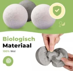 Alternative view of Drogerballen Met Wasparfum - Droogballen - Set Van 6 XL Ballen - Wasdroger Ballen Wol - 100% Nieuw-Zeelands Schapenwol - Wasballen