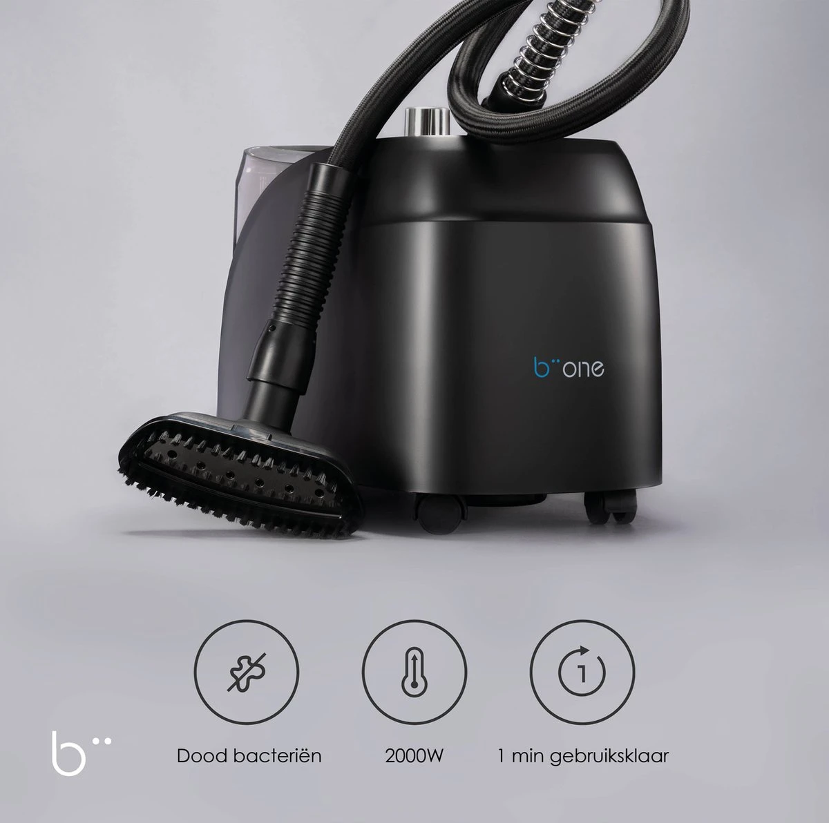 Biione - Kledingstomer - 2000W - Mat Zwart - Stomer Kleding - Steamer 6 Biione - Kledingstomer - 2000W - Mat Zwart - Stomer Kleding - Steamer - Afbeelding 4