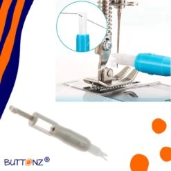 Alternative view of Buttonz® - Naaimachine Draaddoorhaler Wit - Draad Rijger - Naalddoorsteker - Draaddoorsteker - Naaldbedrader Handig Draad Door Naald Hulp Tool Naaldinrijger