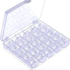 Merkloos Set Van 25 Professionele Naaimachine Spoelen - Sterke Universele Naaimachine Spoeltjes - 2 Bij 1 Cm - Spoelendoos - Naaien