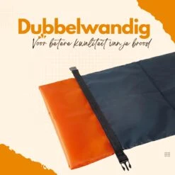 Alternative view of Herbruikbare Broodzak - Brooddoos - Broodbak - Voor Zelfgebakken Brood - Dubbele Voering -