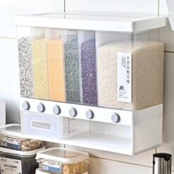 Food Dispensers - Cereal & Noten Dispensers - Rijst Dispensers - 6 Containers - Wit - 14 Food Dispensers - Cereal & Noten Dispensers - Rijst Dispensers - 6 Containers - Wit - -Dagelijkse Benodigdheden 1200x1200 2575