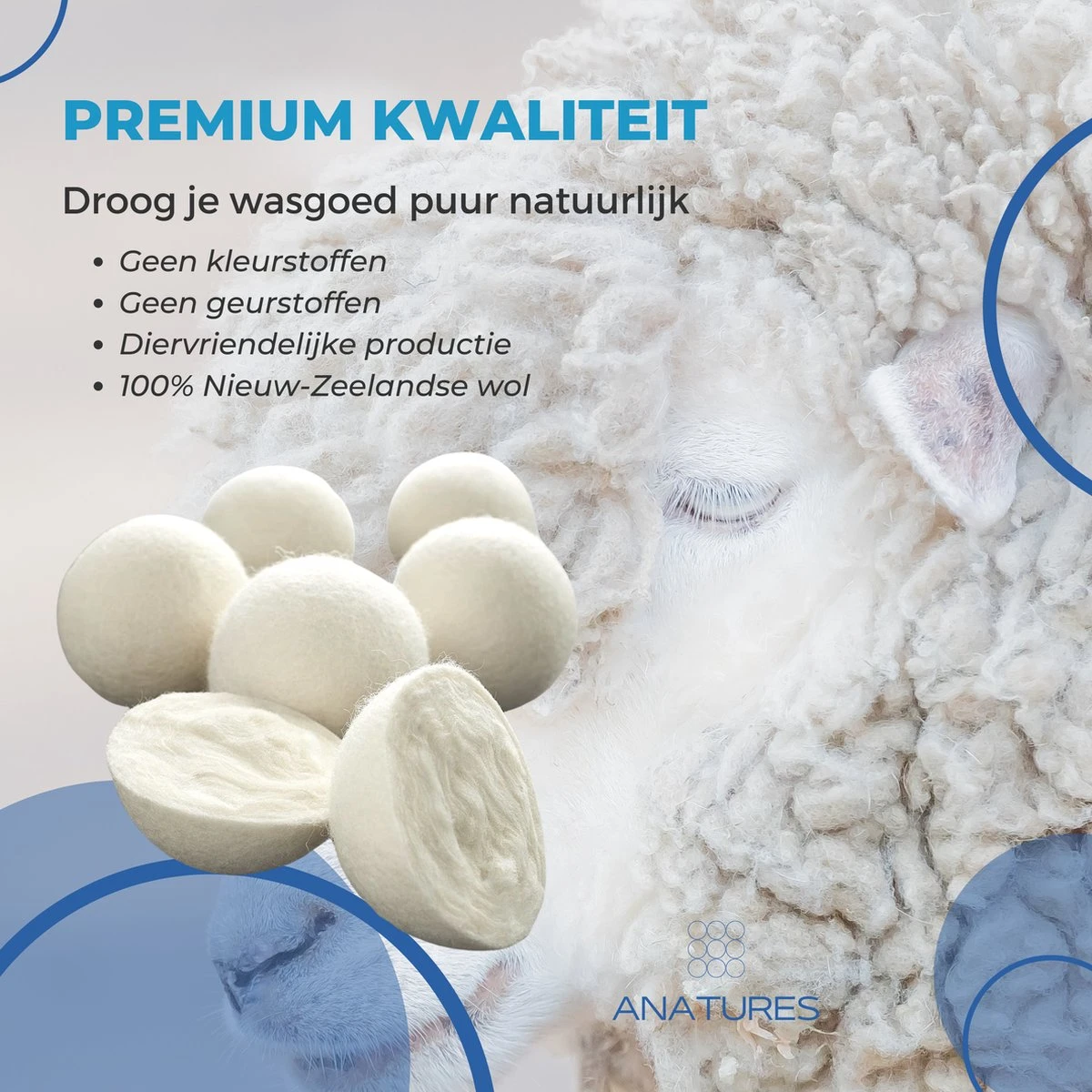 ANATURES Wollen XL Drogerballen 6 Stuks In Opbergmand – Herbruikbare Droogballen Wasdroger – Nieuw Zeelands RWS Schaapswol - Wasdrogerballen Duurzaam – Natuurlijke Wasverzachter 12 ANATURES Wollen XL Drogerballen 6 Stuks In Opbergmand – Herbruikbare Droogballen Wasdroger – Nieuw Zeelands RWS Schaapswol - Wasdrogerballen Duurzaam – Natuurlijke Wasverzachter - Afbeelding 10