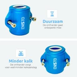 Alternative view of ENISTO® Magnetische Waterontharder Small – Waterontharder Magneet – Douchefilter – Waterontkalker – Waterverzachter – Antikalk – Blauw – RVS