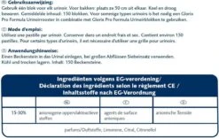 Alternative view of Glorix Schoonmaakmiddel: Urinoirtablet Glorix/ds 150