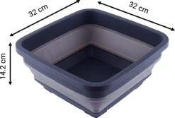 Alternative view of YUGN BLACK Opvouwbare Afwasteil 9 Liter - Afwasbak Teil Wasteil - Afwasbak Vierkant - Afwasteil Opvouwbaar - Ruimtebesparend - Cadeau Tip