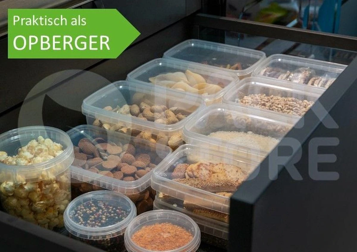 20 X Plastic Bakjes Met Deksel - 520 Ml - ø95mm - Rond - Vershoudbakjes - Meal Prep Bakjes - Transparant - Geschikt Voor Diepvries, Magnetron En Vaatwasser - Nederlandse Producent 6 20 X Plastic Bakjes Met Deksel - 520 Ml - ø95mm - Rond - Vershoudbakjes - Meal Prep Bakjes - Transparant - Geschikt Voor Diepvries, Magnetron En Vaatwasser - Nederlandse Producent - Afbeelding 4
