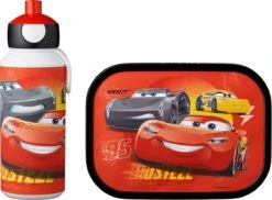 Mepal – Lunchset Campus (pu + Lb) – Pop-up Drinkfles En Broodtrommel Voor Kinderen – Cars – Bento Box – Lekvrij