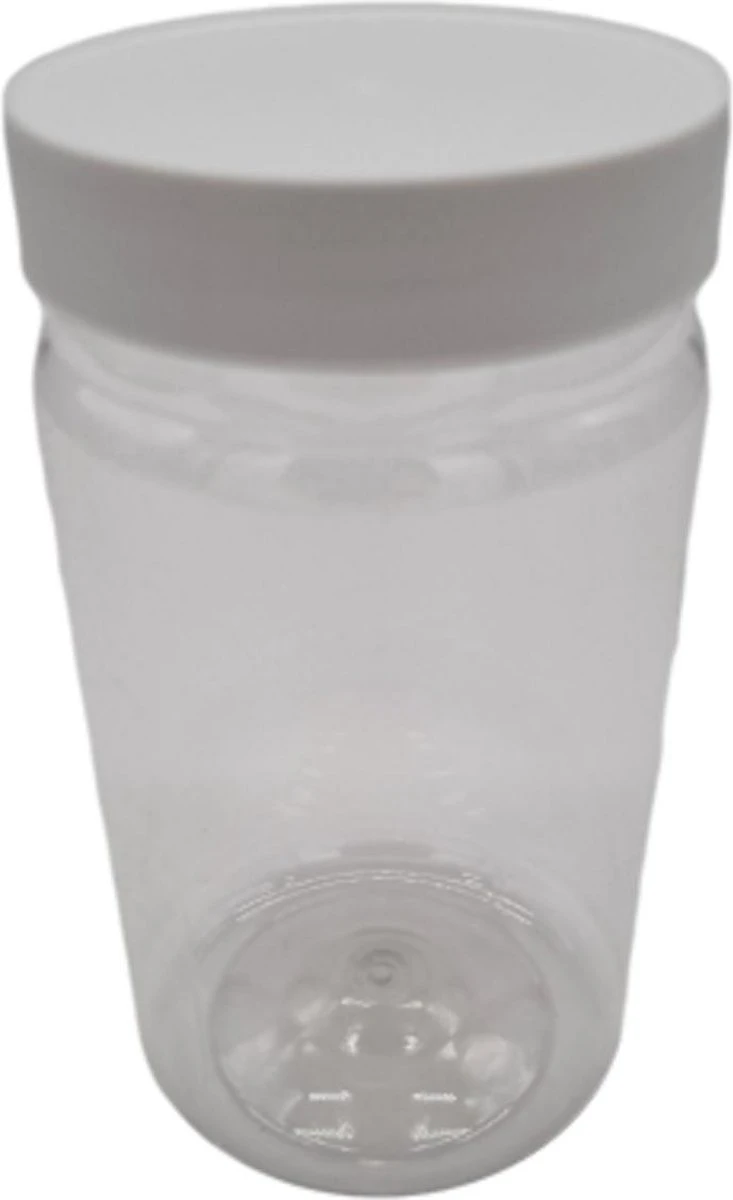 Ariko Jar | Lichtgewicht Kunststof Pot Met Schroefdeksel | 750ml | Potje Met Witte Deksel | Voorraadpot | Hervulbaar 5 Ariko Jar | Lichtgewicht Kunststof Pot Met Schroefdeksel | 750ml | Potje Met Witte Deksel | Voorraadpot | Hervulbaar - Afbeelding 3