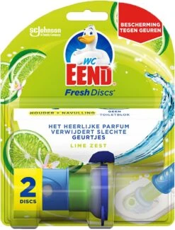 WC Eend Houder Fresh Discs Lime Zest + 3 X 6 Discs Navulling 7 WC Eend Houder Fresh Discs Lime Zest + 3 X 6 Discs Navulling -Dagelijkse Benodigdheden 913x1200 9