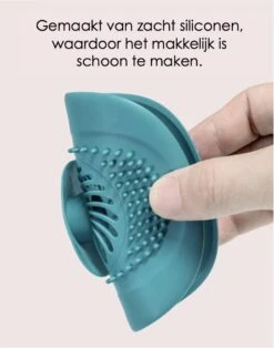 Alternative view of Heuts Goods - Gootsteenzeef - Gootsteenstop - Afvoerzeef - Afvoerstop - Spoelbal - Bad - Douchebak - Keuken - Wasbak - Badkuip - Siliconen - Donkerblauw